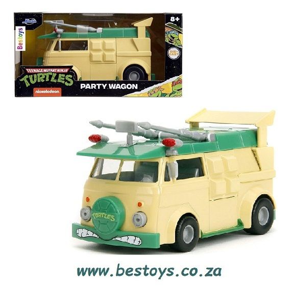 JADA Diecast Model Car 34723 Hollywood Party Wagon Teenage Mutant Ninja Turtles Nickelodeon Movie Film Entertainment 1/32 scale