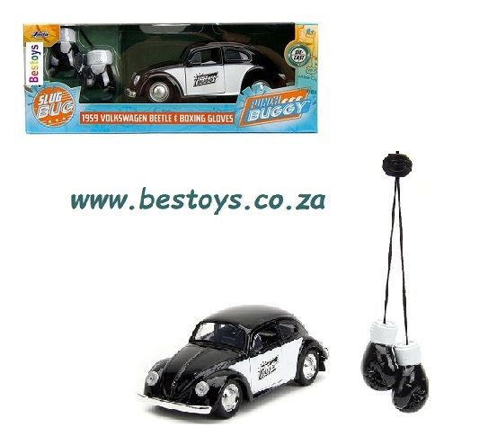 JADA 34233 VW Volkswagen Beetle 1959 Punch Buggy + Boxing Gloves Slug Bug