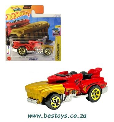Hotwheels Hot Wheels Diecast Model Car 2024 66/250 Hotweiler Mega Bite Netflix &quot;Let&#39;s Race&quot;