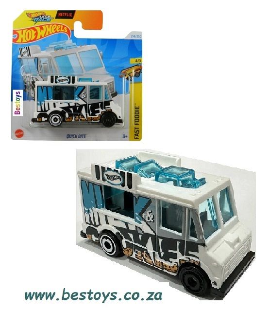 Hotwheels Hot Wheels Car 2024 214/250 Quick Bite Snack Truck Fast Foodie Netflix &quot;Let&#39;s Race&quot;