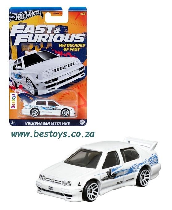 Hot Wheels Hotwheels Fast &amp; Furious VW Volkswagen Jetta Mk 3 Mk3 Decades of Fast 1/64 scale