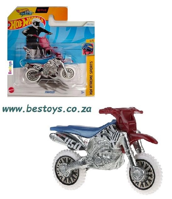 Hotwheels Hot Wheels 2024 130/250 HW 450 F 450F Motorcycle Bike Xtreme Sports Netflix Let&#39;s Race