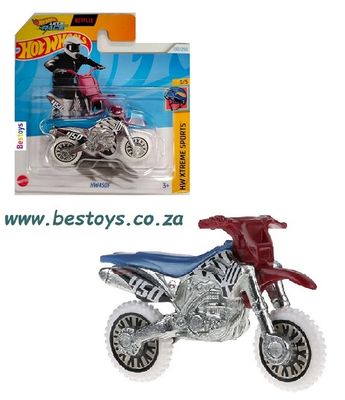Hotwheels Hot Wheels 2024 130/250 HW 450 F 450F Motorcycle Bike Xtreme Sports Netflix Let&#39;s Race