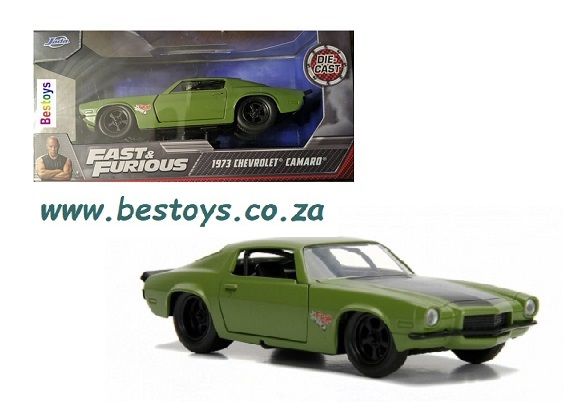 JADA Model Car Chevy Chevrolet Camaro RS Z 28 1973 Roman Fast &amp; Furious Movie Film TV 1/32 scale