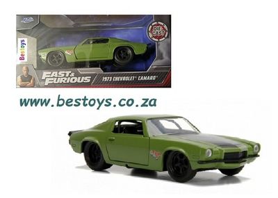 JADA Model Car Chevy Chevrolet Camaro RS Z 28 1973 Roman Fast &amp; Furious Movie Film TV 1/32 scale