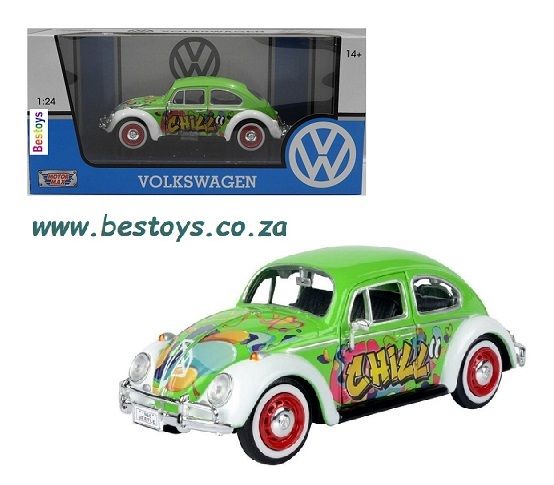 Motormax Motor Max Car 79598 VW Volkswagen Beetle 1300 1966 Graffiti 1/24 scale