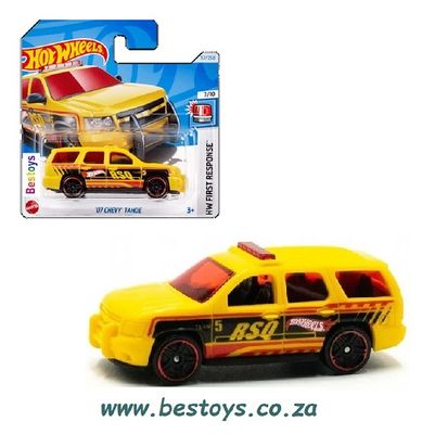Hotwheels Hot Wheels 2024 57/250 Chevy Chevrolet Tahoe 2007 &quot;RSQ&quot; First Response 1/64 scale