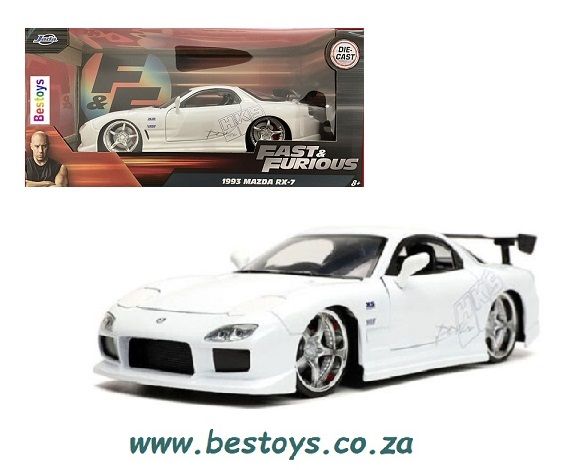 JADA 32607 Mazda RX 7 RX7 1993 &quot;HKS&quot; Fast &amp; Furious Movie Film TV 1/24 scale