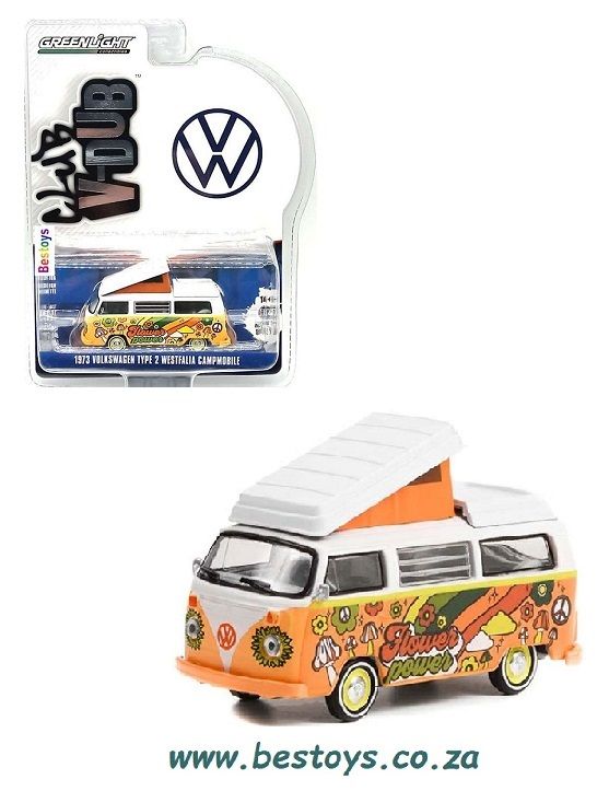 Greenlight VDub Series VW Volkswagen Kombi T 2 T2 Westfalia Camper Campmobile 1973 1/64 scale