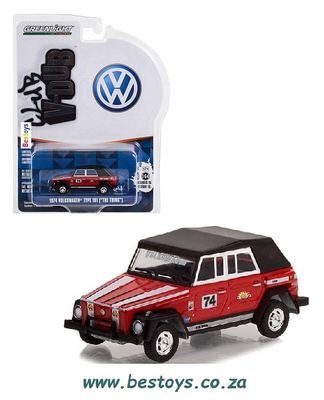 Greenlight VDub Series VW Volkswagen Type 181 Thing 1974 Baja No 74 with towbar 1/64 scale