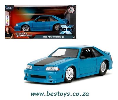 JADA 54030 Ford Mustang GT 1989 Fast X Fast &amp; Furious Movie Film TV 1/24 scale