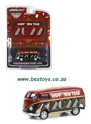 Greenlight Exclusive VW Volkswagen Kombi Panelvan &quot;Happy New Year 2022&quot;