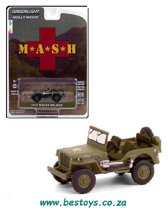Greenlight Hollywood Willys MB Jeep 1942 MASH TV 1/64 scale