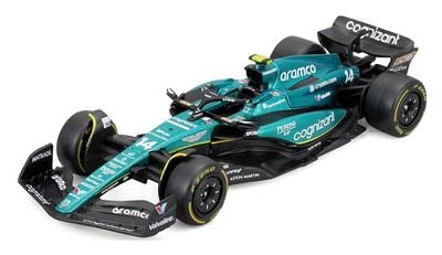 Burago 38090 Formula 1 F1 Aston Martin AMR23 2023 GP No 14 Alonso "Aramco"