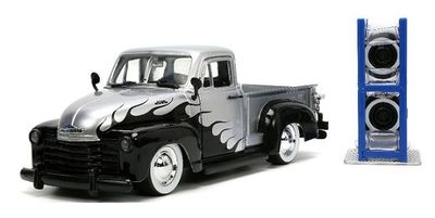 JADA 33025 Just Trucks Series Chevy Chevrolet Pickup 1953 + Spare tyres &amp; rack 1/24 scale