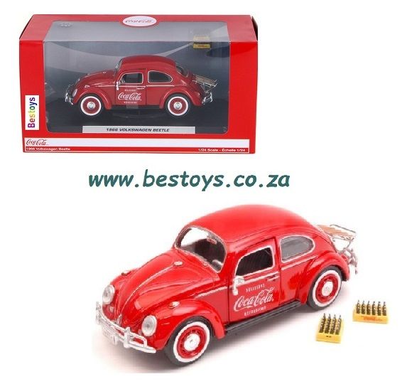 Motor City 424067 VW Volkswagen Beetle 1966 + Crates &quot;Coca Cola&quot; 1/24 scale
