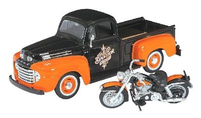 Maisto 32161 Ford F1 F 1 Pickup 1948 + Harley Davidson Duo Glide 1958 1/24 scale