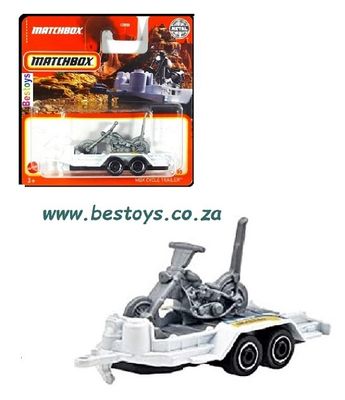 Matchbox 2022 98/100 MBX Motorcycle Trailer with Chopper Bike