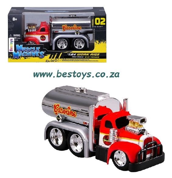 Maisto Muscle Machines Work Rig Mack B 61 B61 Gasoline Tanker 1953 1/64 scale