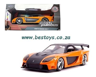 JADA 24037 Mazda RX 7 RX7 Han Fast &amp; Furious Movie Film TV 1/32 scale