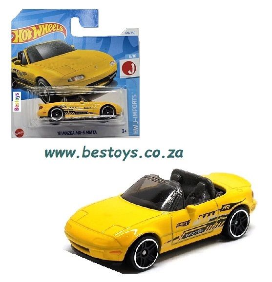 Hot Wheels Hotwheels 2024 120/250 Mazda MX 5 Miata 1991 J Imports 1/64 scale