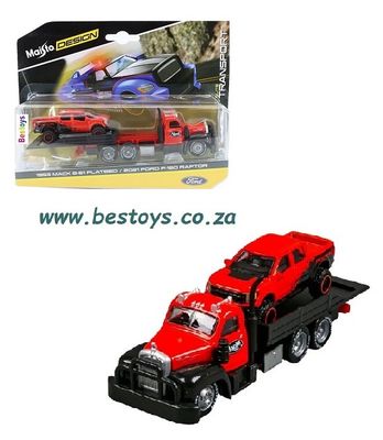 Maisto Design Transport Mack B 61 B61 Recovery Truck + Ford F 150 F150 Raptor 2021