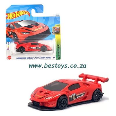 Hot Wheels Hotwheels 2024 239/250 Lamborghini Huracan LP 620-2 Super Trofeo Exotics 1/64 scale