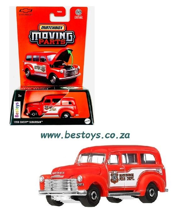 Matchbox Moving Parts 2025 15/50 Chevy Suburban 1950 Fire Department 1/64 scale