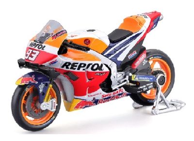 Maisto Motorcycle Bike Moto GP Honda RCV 213 2021 No 93 Marquez "Repsol" 1/18 scale