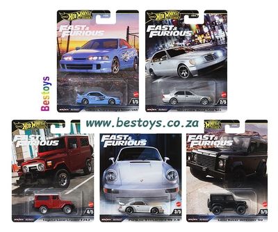 Hot Wheels Hotwheels Set Fast &amp; Furious Mercedes Benz Porsche Land Rover Toyota Land Cruiser Acura