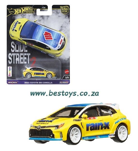 Hot Wheels Car Culture Slide Street 2 Toyota GR Corolla 2023 &quot;Rain-X&quot;