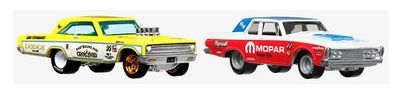 Hot Wheels Hotwheels Car Culture 2 pk Plymouth Belvedere 426 Wedge 1963 + Dodge Coronet 1965 1/64 scale
