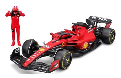Burago 26809 Formula 1 F1 Ferrari SF 23 SF23 No 16 LeClerc with figurine
