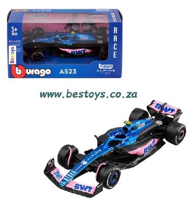 Burago 38072 Formula 1 F1  F 1 Alpine A523 &quot;BWT&quot; 2023 GP No 10 Gasly