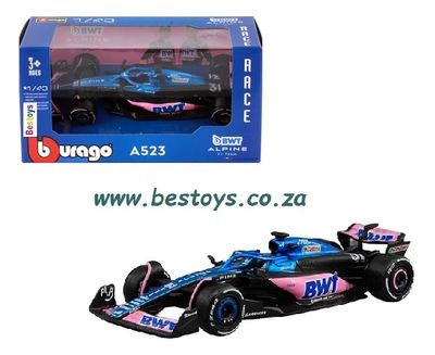 Burago 38072 Formula 1 F1  F 1 Alpine A523 &quot;BWT&quot; 2023 GP No 31 Ocon