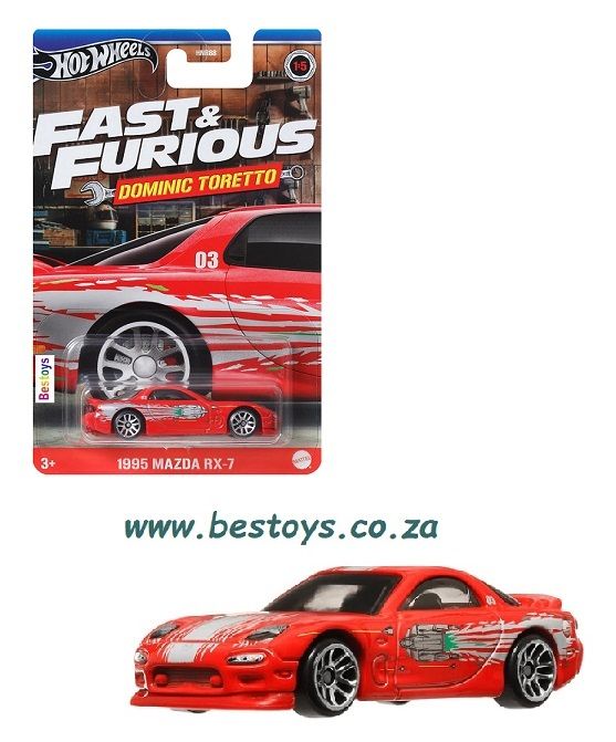 Hot Wheels Fast &amp; Furious Mazda RX 7 RX7 1995 Dominic Toretto
