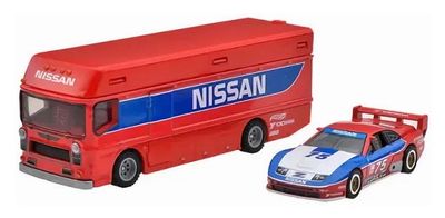 Hot Wheels Car Culture Team Transport 2024 Nissan 300 ZX 300ZX GTS 1994 + Euro Hauler Truck No 75