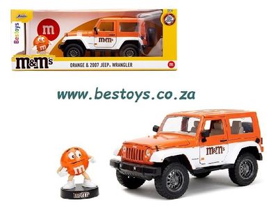 JADA 34401 Jeep Wrangler 2007 &amp; Orange M&amp;M&#39;s figure