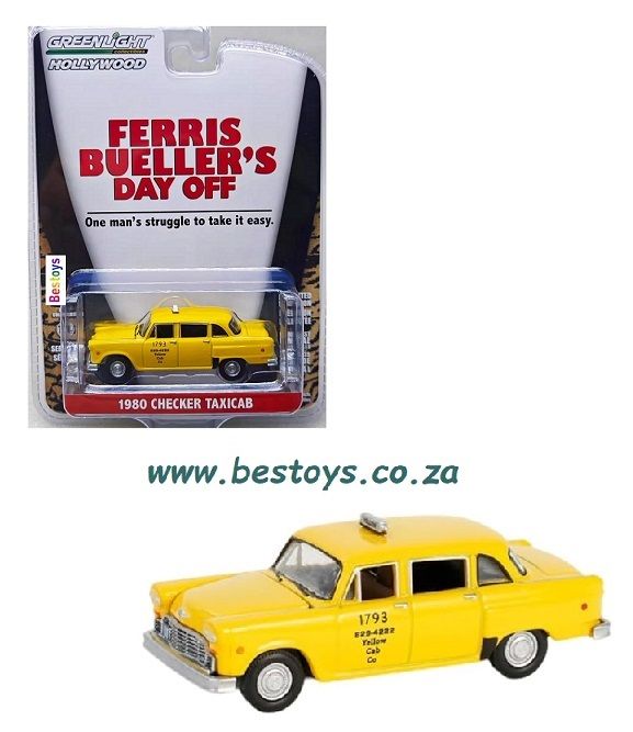 Greenlight Hollywood 62030-C Checker Taxicab 1980 &quot;Ferris Bueller&#39;s Day Off&quot;