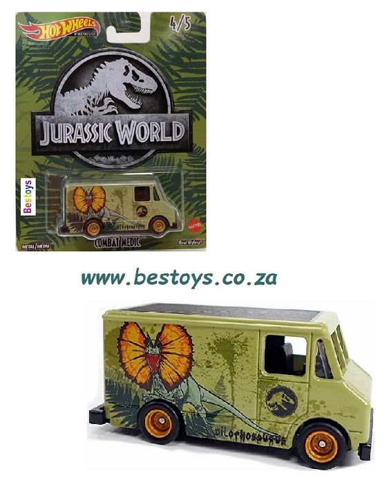 Hot Wheels Pop Culture Jurassic World Combat Medic &quot;Dilophosaurus&quot;