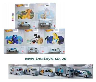 Hot Wheels Pop Culture Disney 100 Years Set Citroen Chevy Hiway Hauler Deco Dream Van