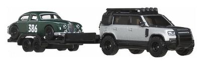 Hot Wheels Car Culture Team Transport Jaguar MK 1 MK1 + Land Rover Defender 110 2023 + trailer