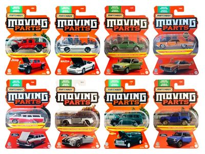 Matchbox Moving Parts 2023 Release F set with Super Chase Ford Pontiac Chevy Mazda Mercedes Benz