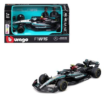 Burago 38208 Formula 1 F1 Mercedes Benz AMG W15 &quot;Petronas&quot; No 44 Hamilton Grand Prix 2024 GP