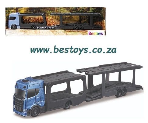 Maisto Mini Work Machines Scania 770 S 770S Car Transporter Truck &amp; Trailer