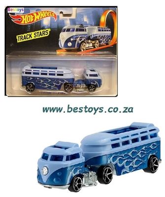Hot Wheels VW Volkswagen Hauler Cab &amp; Trailer Track Stars
