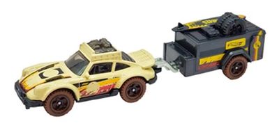 Hot Wheels Track Fleet Porsche 911 + Camper Trailer Offroad