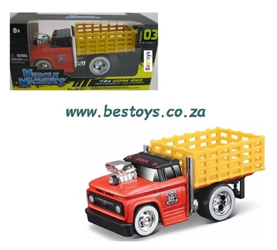 Maisto Muscle Machines Work Rig Chevy Chevrolet C 60 C60 Stakebed Truck 1966