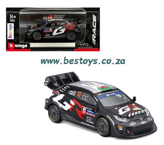 Burago Race 38316 Toyota GR Yaris Rally 1 Hybrid No 33 Evans / Martin