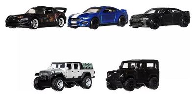 Hot Wheels Fast &amp; Furious Furious Fleet Set Ford Mustang Land Rover Honda S2000 Jeep Gladiator Dodge